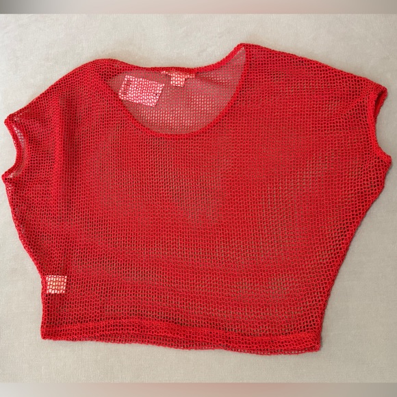 Staring at Stars Red Mesh Crop Top - Size S - NWT - Picture 11 of 12